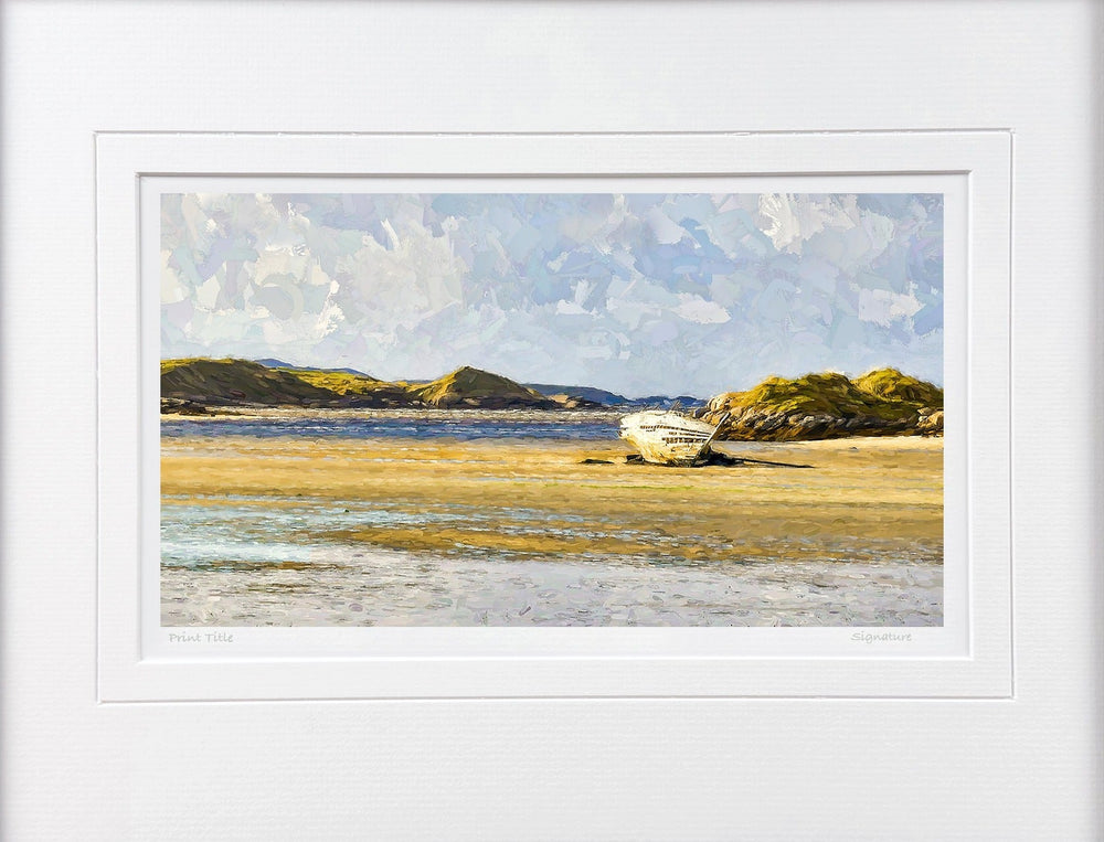 Eddie's Boat, Magheraclogher Beach, Bunbeg - signed limited edition print by Lucas Creative Art