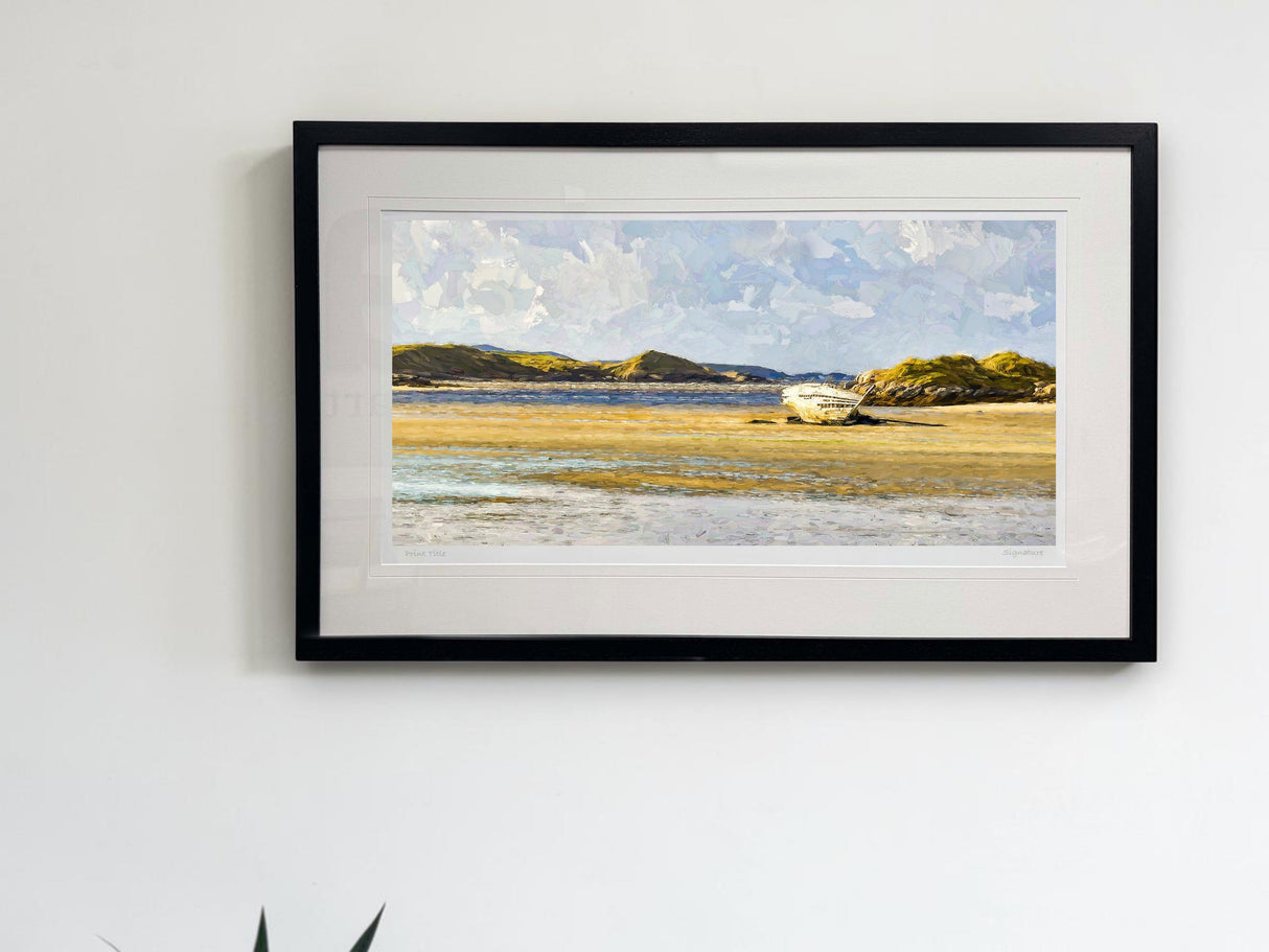 Eddie's Boat, Magheraclogher Beach, Bunbeg - signed limited edition print by Lucas Creative Art