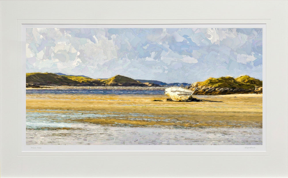 Eddie's Boat, Magheraclogher Beach, Bunbeg - signed limited edition print by Lucas Creative Art