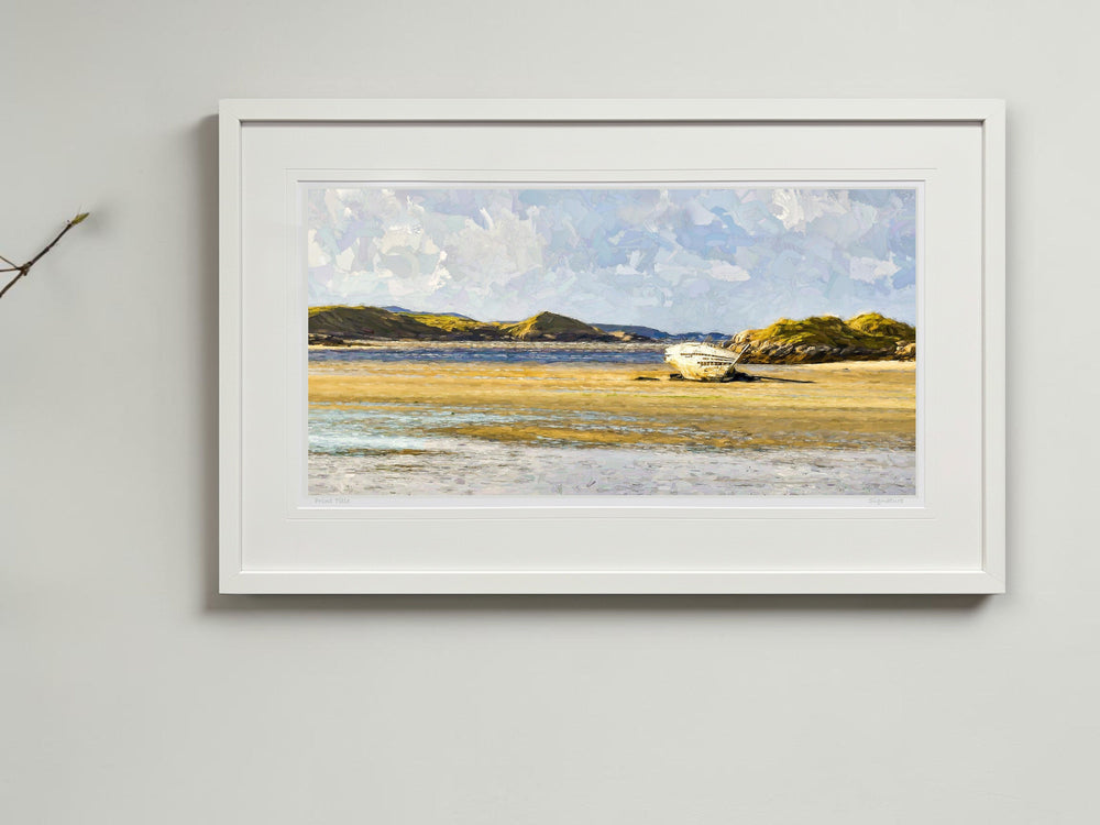 Eddie's Boat, Magheraclogher Beach, Bunbeg - signed limited edition print by Lucas Creative Art