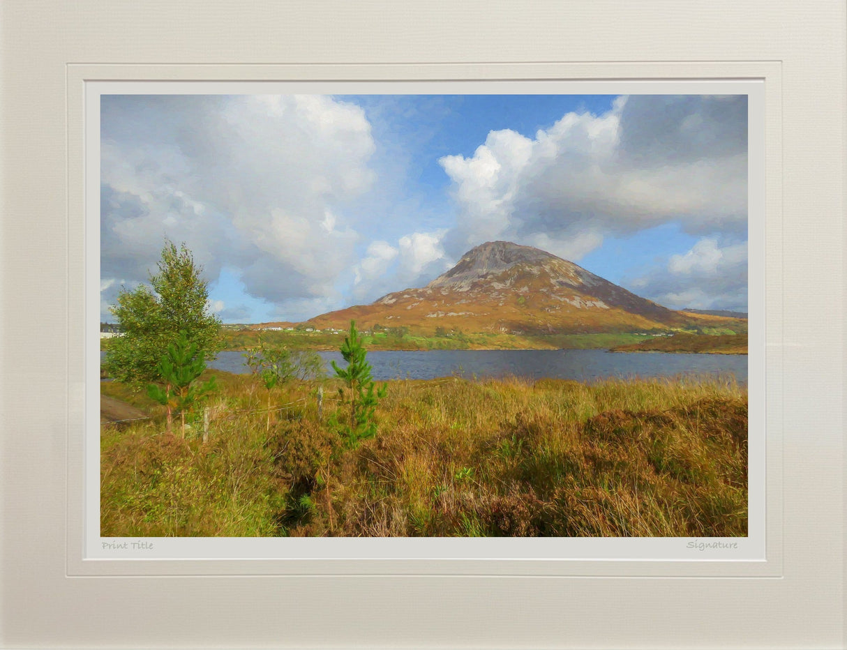 Errigal, Across The Water - signed limited edition print by Lucas Creative Art