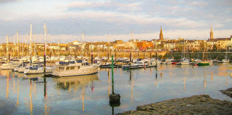 Evening, Bangor Marina - signed limited edition print by Lucas Creative Art