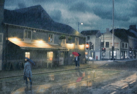 Evening Rain, Holywood - signed limited edition print by Lucas Creative Art