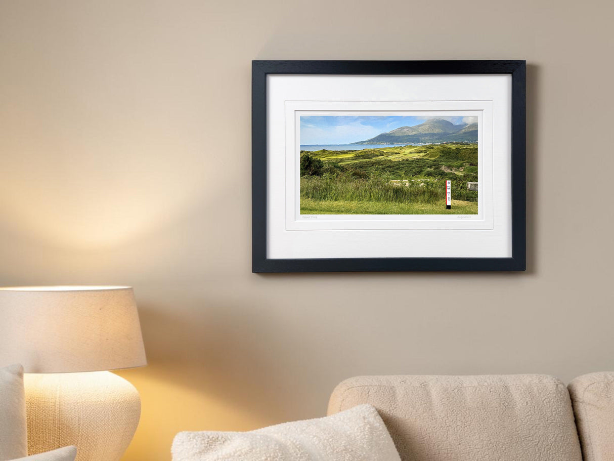 From The 8th Tee, Royal County Down - signed limited edition print by Lucas Creative Art