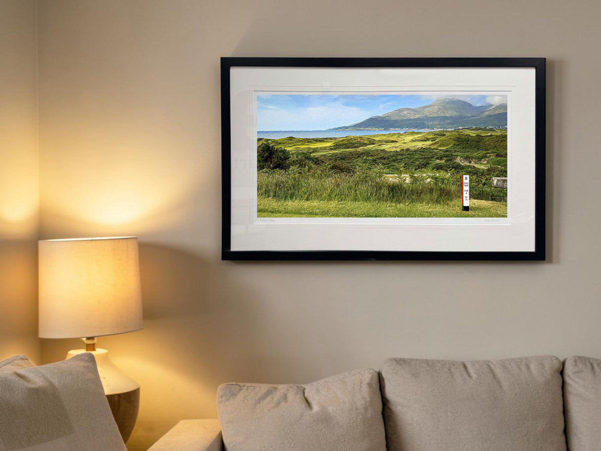 From The 8th Tee, Royal County Down - signed limited edition print by Lucas Creative Art