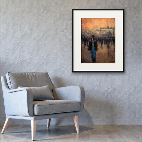Incoming Haar Series No.1 by Colin H. Davidson - signed limited edition print shown framed beside an armchair