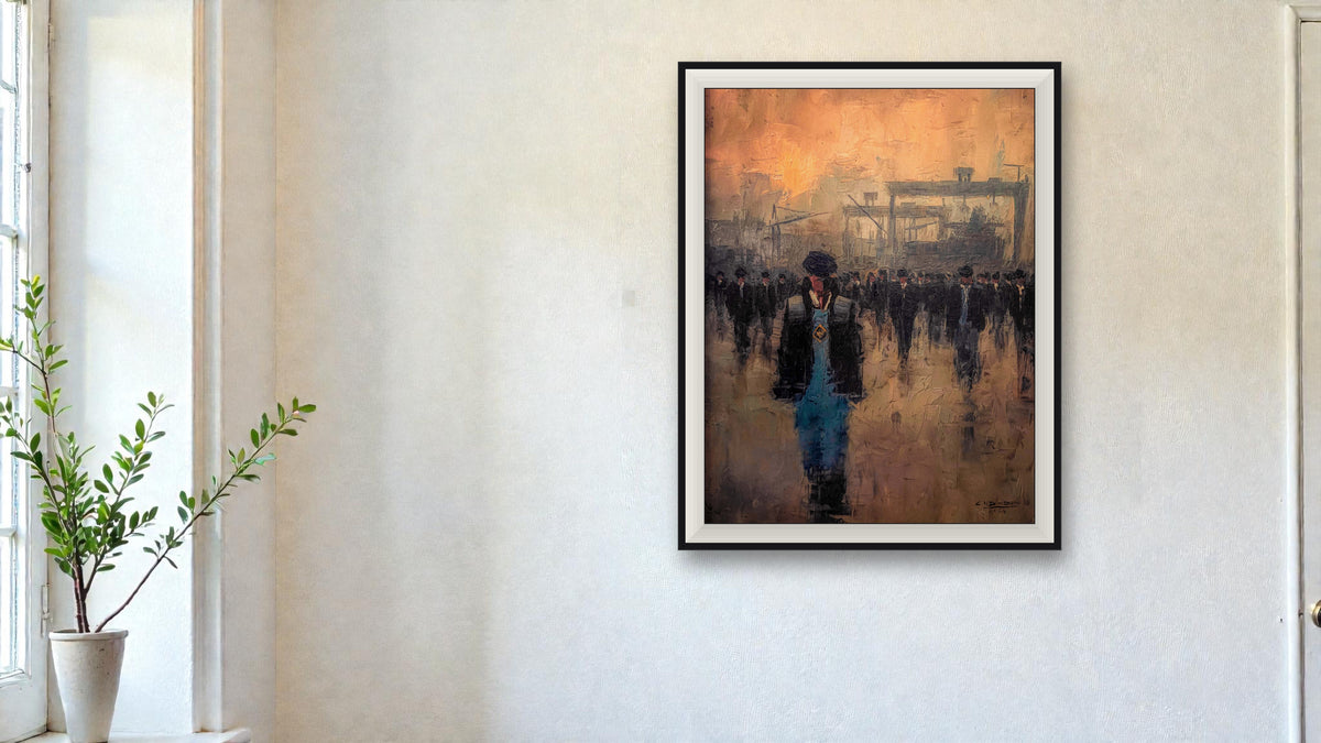 Incoming Haar Series No.1 by Colin H. Davidson - XL premium canvas shown framed in a bright room
