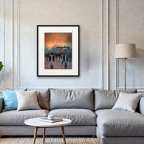 Incoming Haar Series No.2 by Colin H. Davidson - signed limited edition print shown framed above a sofa
