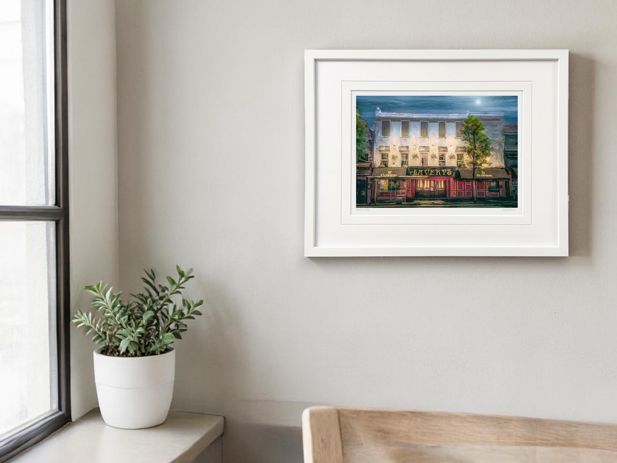Laverys, Belfast - Small Framed White