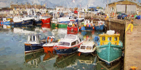 Little And Large, Portavogie - signed limited edition print by Lucas Creative Art