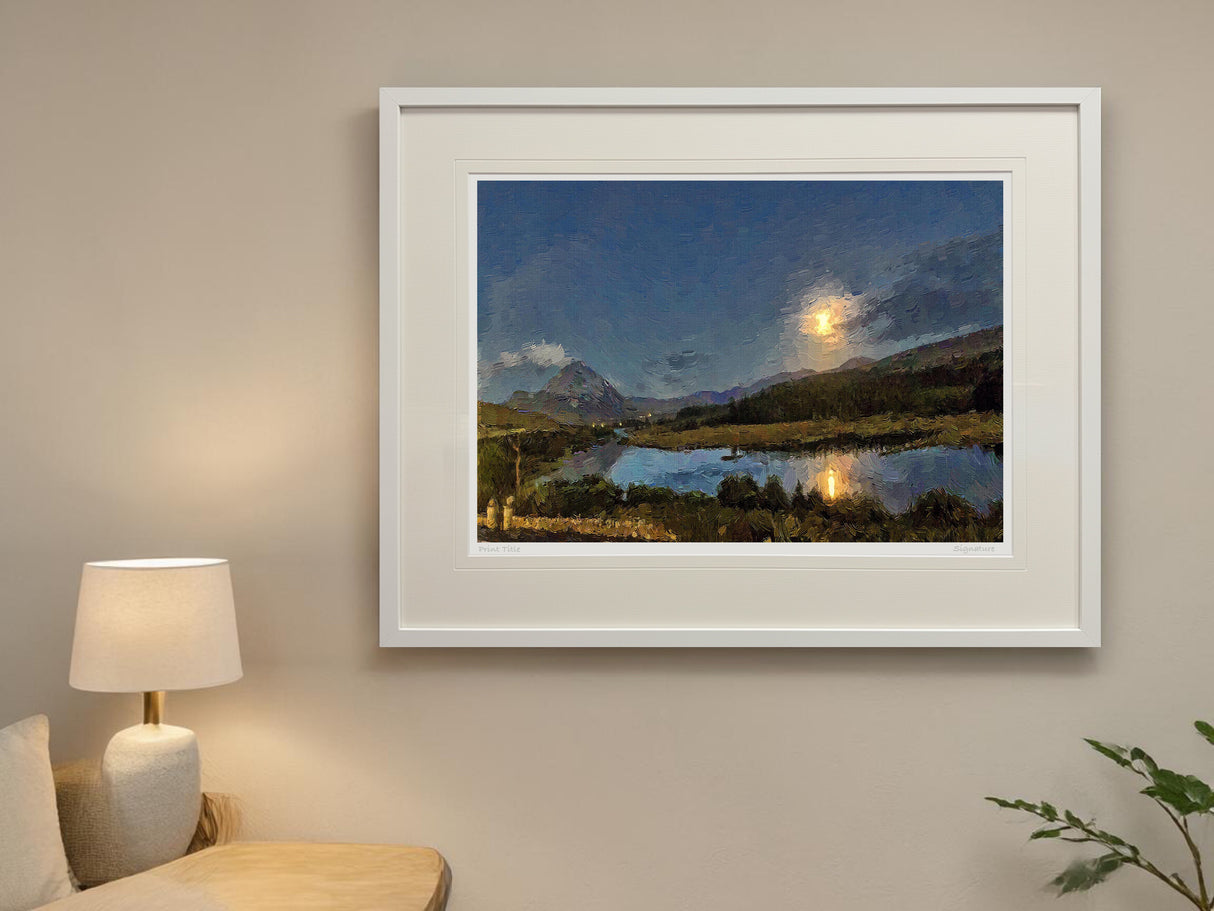 Moonlight Gweedore II - XL Framed White