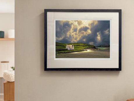 Moonlight on Tra Beag - XL Framed Black