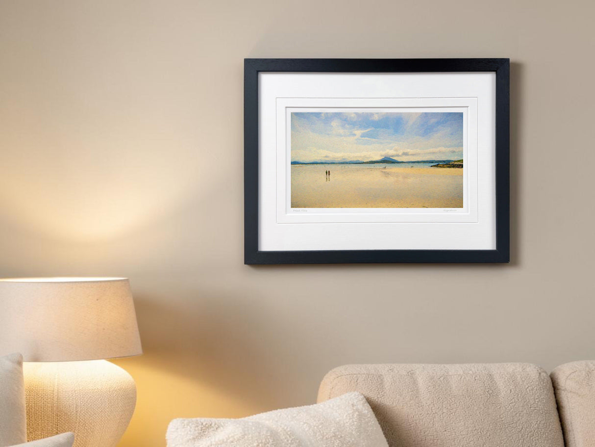 On Tramore Strand - signed limited edition print by Lucas Creative Art