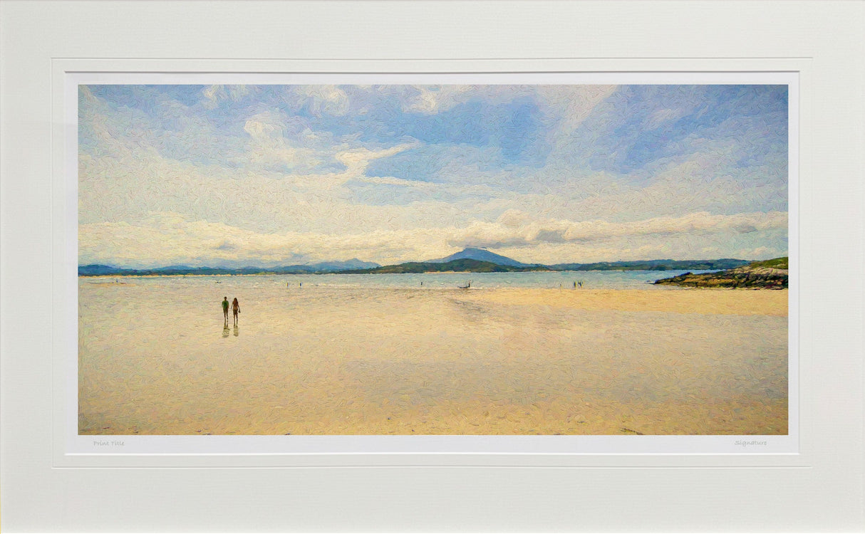 On Tramore Strand - signed limited edition print by Lucas Creative Art