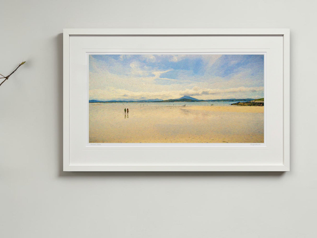 On Tramore Strand - signed limited edition print by Lucas Creative Art