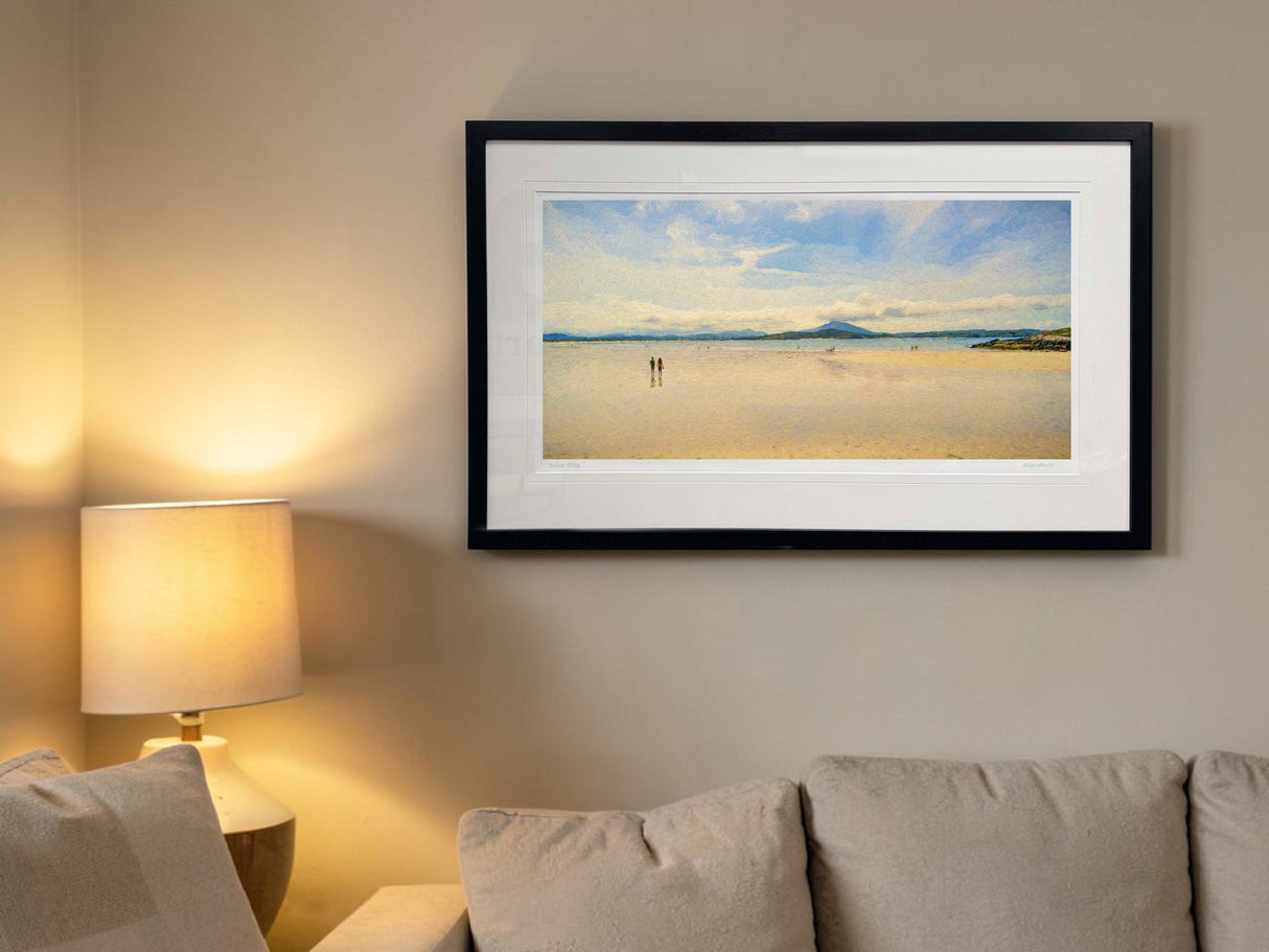 On Tramore Strand - signed limited edition print by Lucas Creative Art