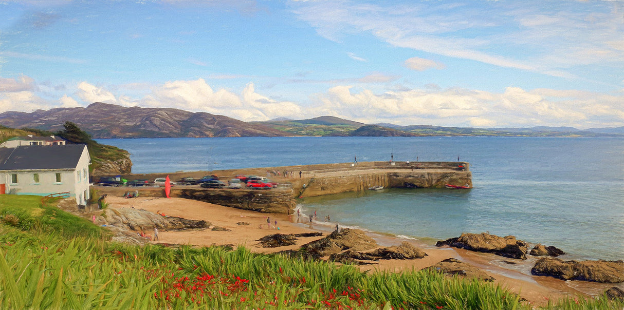 Portsalon Pier - signed limited edition print by Lucas Creative Art
