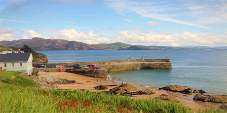 Portsalon Pier - signed limited edition print by Lucas Creative Art