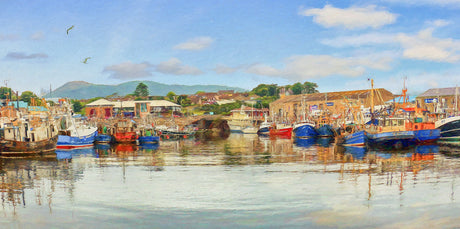 Quiet Day At The Harbour, Kilkeel - signed limited edition print by Lucas Creative Art