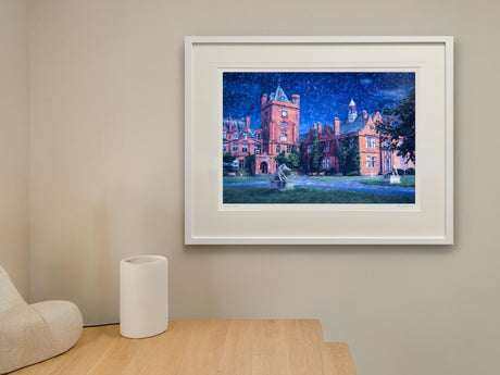 Quiet Evening, Campbell College - Standard Framed White