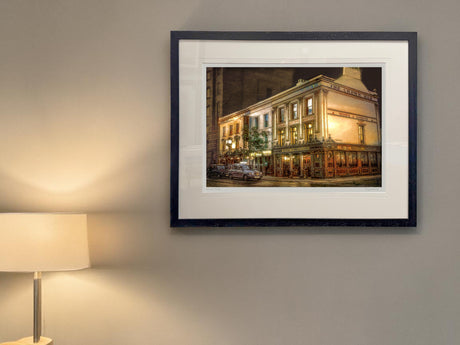 Quiet Evening, The Crown Bar - Standard Framed Black
