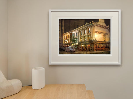 Quiet Evening, The Crown Bar - Standard Framed White