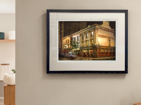 Quiet Evening, The Crown Bar - XL Framed Black
