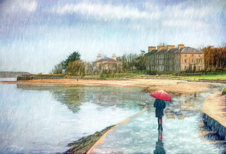 Rainy Day, Seapark, Holywood - signed limited edition print by Lucas Creative Art