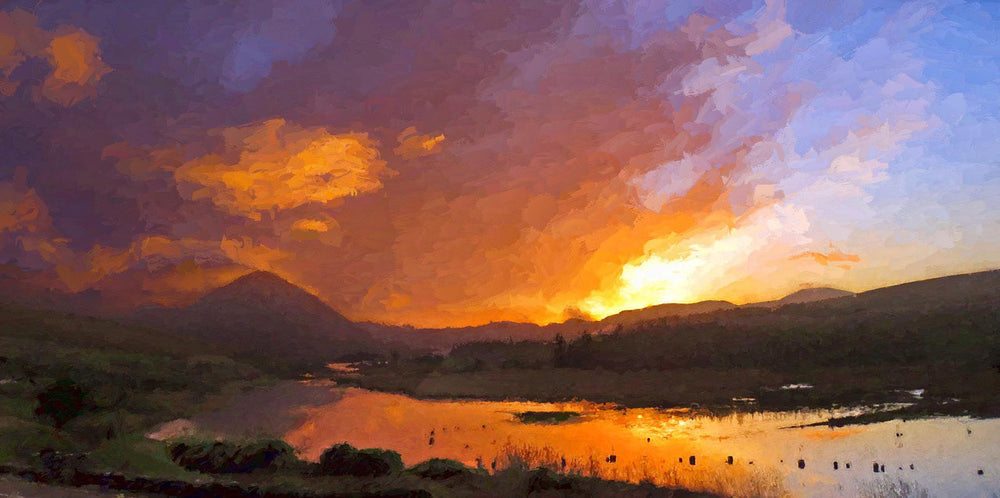 Red Sky In The Morning..., Gweedore - signed limited edition print by Lucas Creative Art