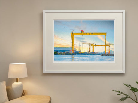 Samson and Goliath - XL Framed White