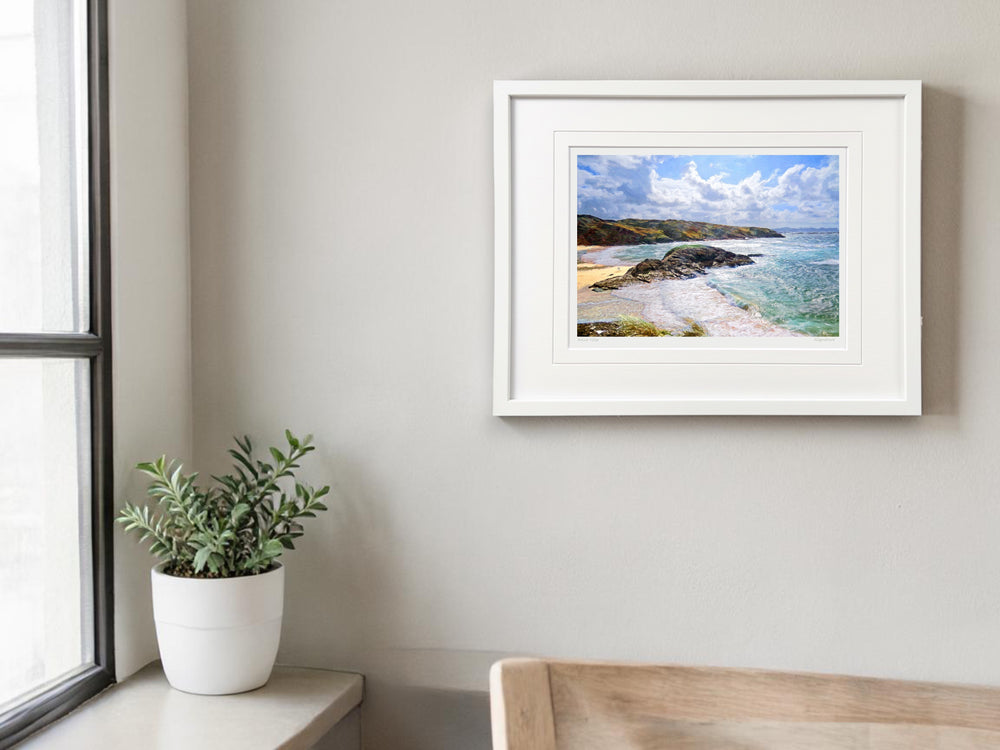 Stormy Day - Small Framed White