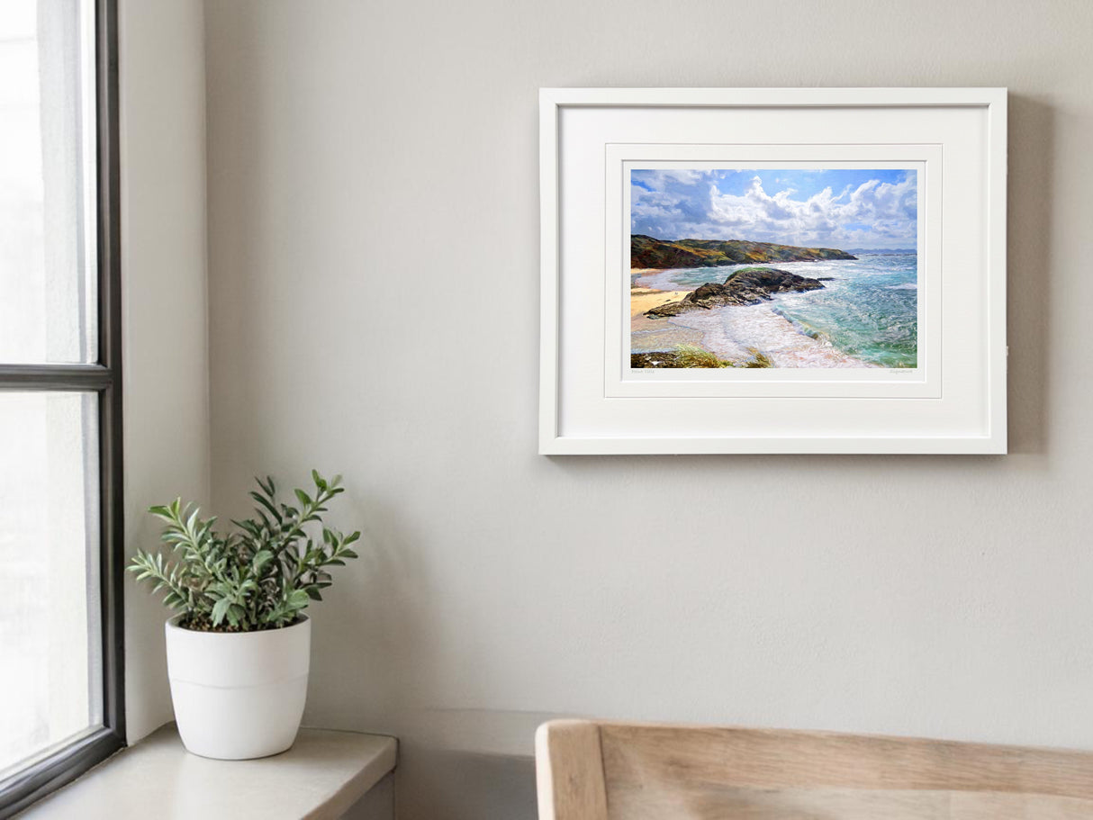 Stormy Day - Small Framed White
