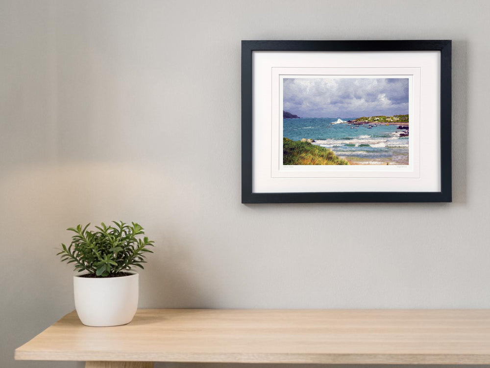 Stormy Day Port na Blagh - Small Framed Black