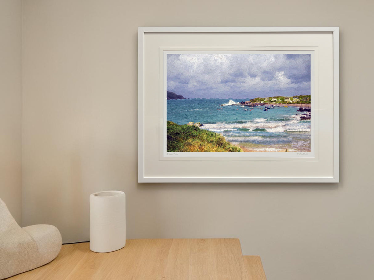 Stormy Day Port na Blagh - Standard Framed White