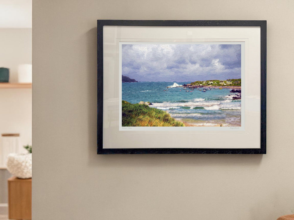 Stormy Day Port na Blagh - XL Framed Black