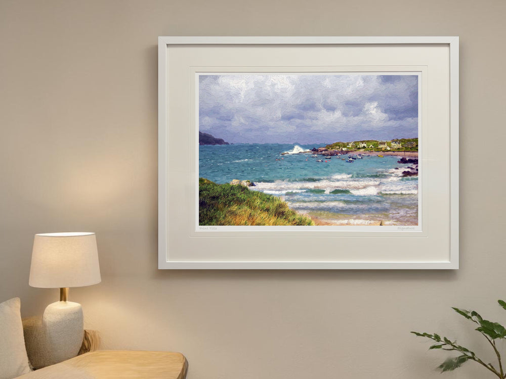 Stormy Day Port na Blagh - XL Framed White