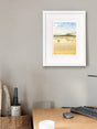 Summers Day on Tramore Strand - Small Framed White