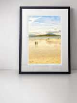 Summers Day on Tramore Strand - Standard Framed Black
