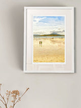 Summers Day on Tramore Strand - Standard Framed White