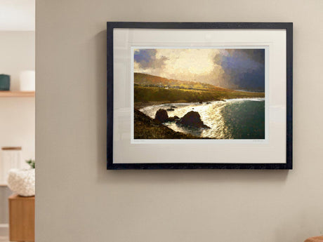 Sun on Sea - XL Framed Black