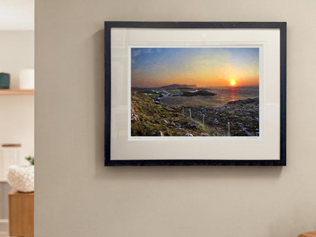 Sunset on Dooey - XL Framed Black