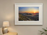 Sunset on Dooey - XL Framed White