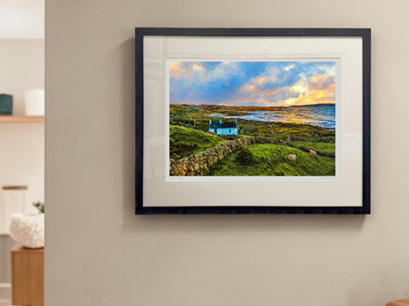 Sunset on Gola - XL Framed Black