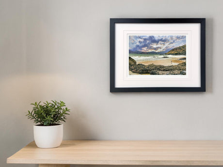 The Beach Portsalon - Small Framed Black