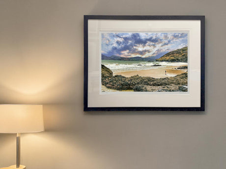The Beach Portsalon - Standard Framed Black
