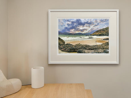 The Beach Portsalon - Standard Framed White