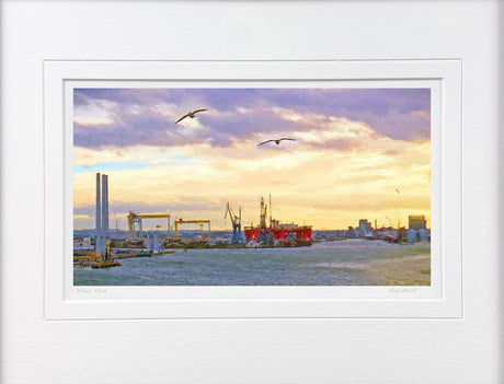 The Docks, Belfast - signed limited edition print by Lucas Creative Art