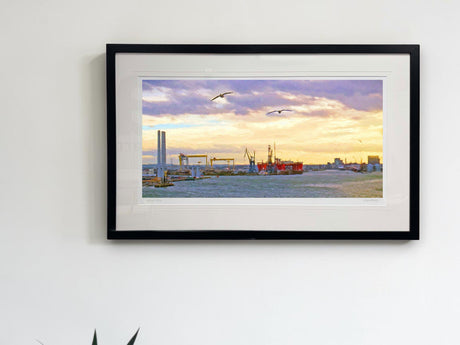 The Docks, Belfast - signed limited edition print by Lucas Creative Art