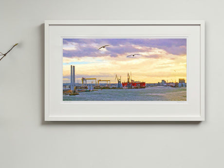 The Docks, Belfast - signed limited edition print by Lucas Creative Art