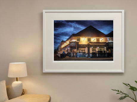 The Errigle Inn, Belfast - XL Framed White